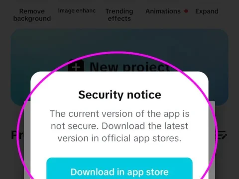 Cách sửa lỗi Capcut security notice